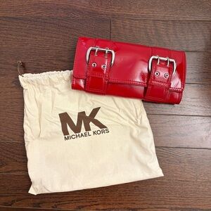 MICHAEL Michael Kors Cherry Red Patent Clutch